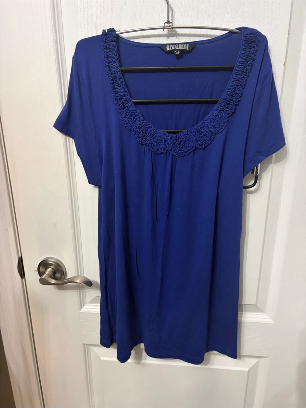Scoop-Neck Royal Blue Women’s Top